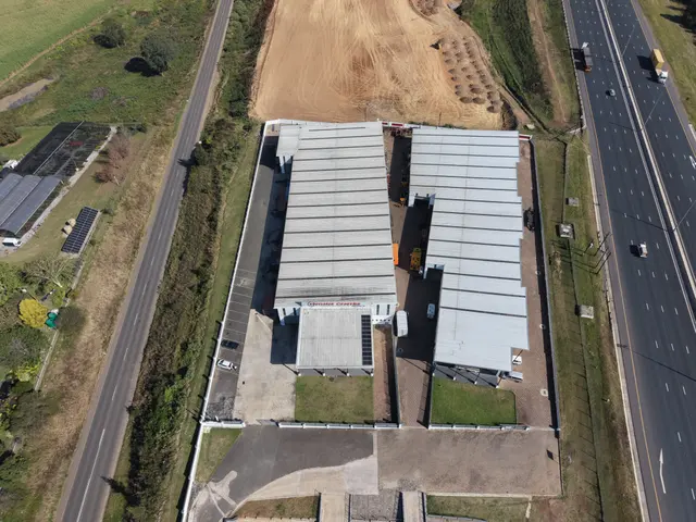 Showroom and warehouse roofline at the Engen Centre